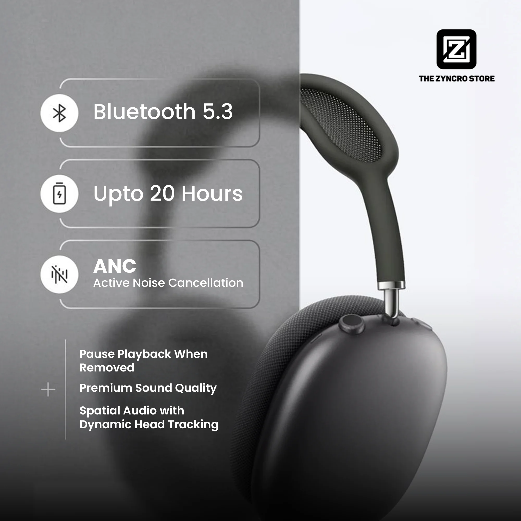 Zyncpods Max Wireless Over-Ear Headphones